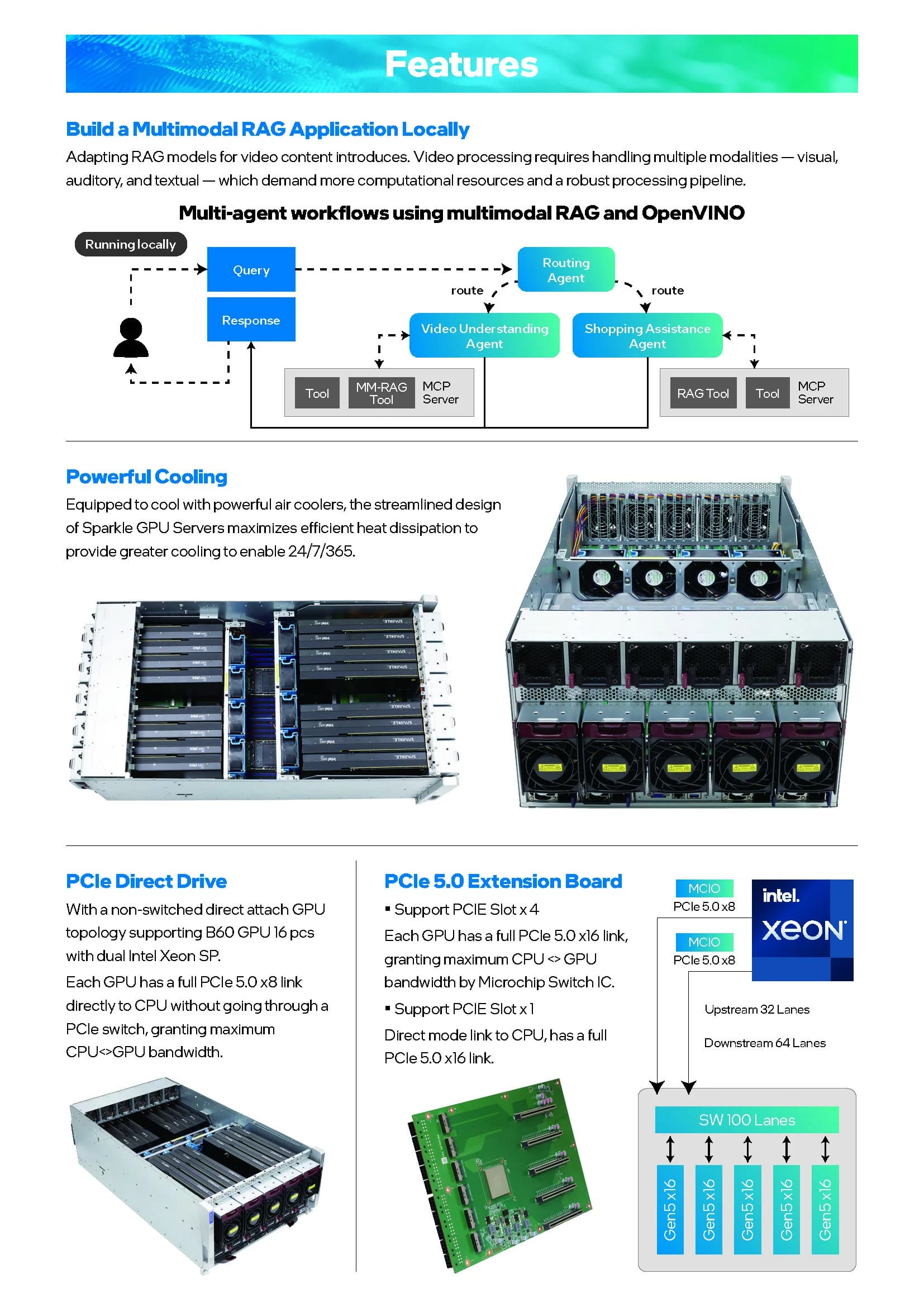 Sparkle pierde la cabeza: 768GB VRAM en un solo server con GPUs Intel Arc B60