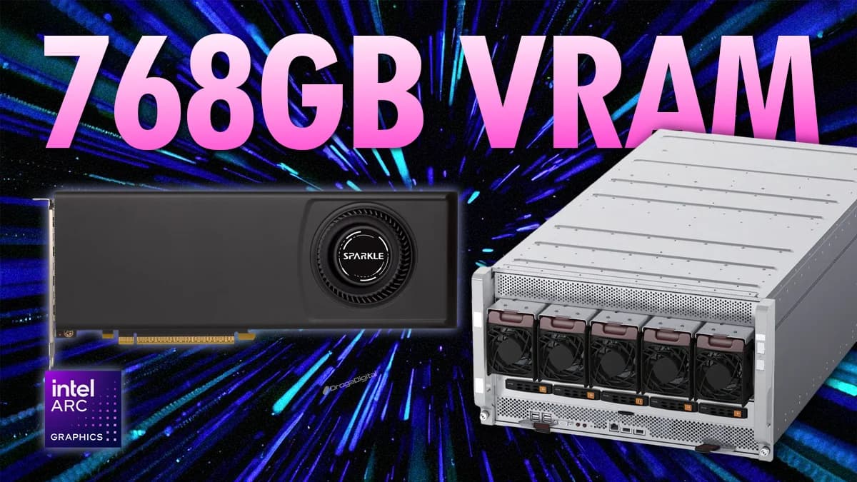 Sparkle pierde la cabeza: 768GB VRAM en un solo server con GPUs Intel Arc B60
