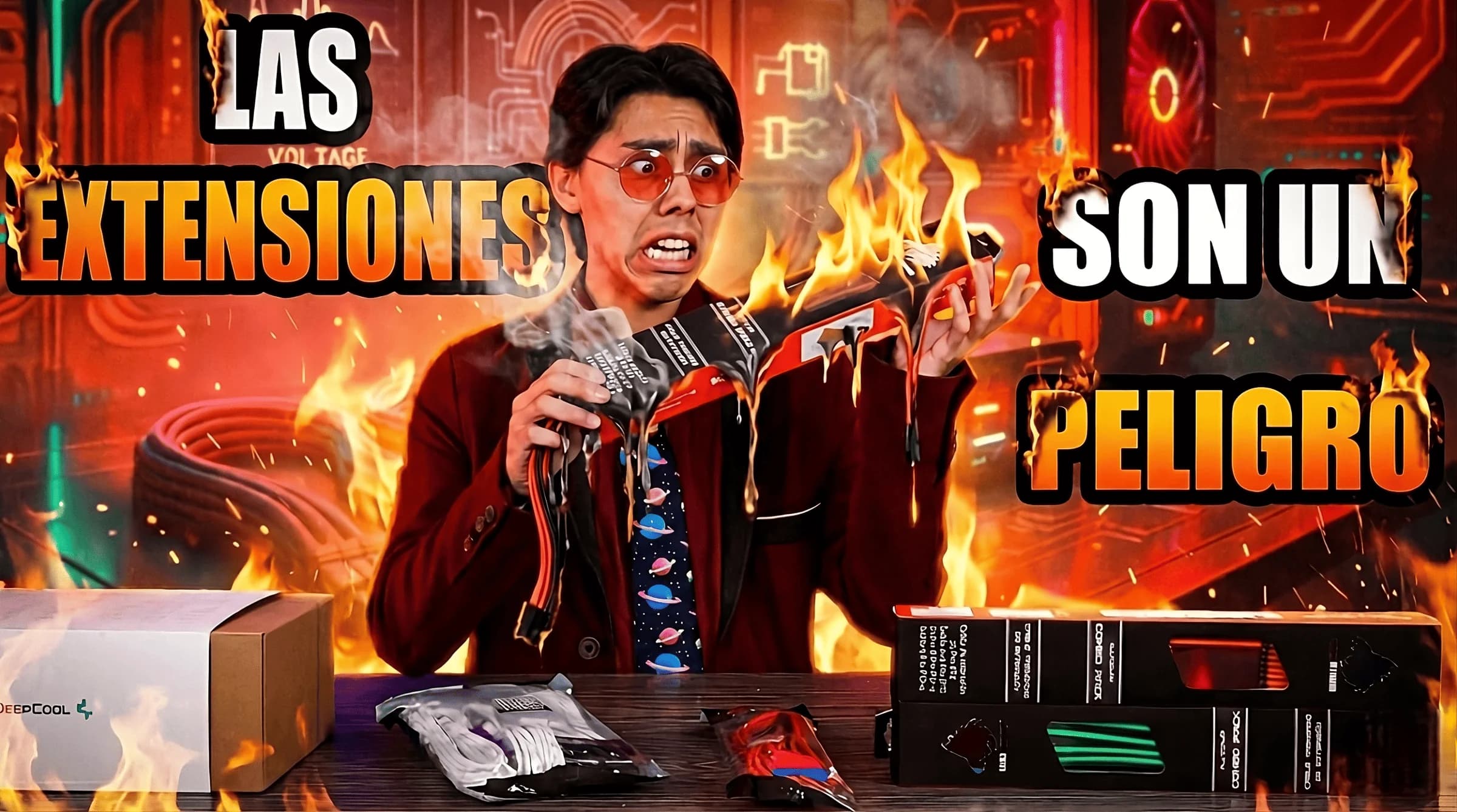 Los peligros de usar extensiones en tu PC : Cables Custom para Fuentes de Poder