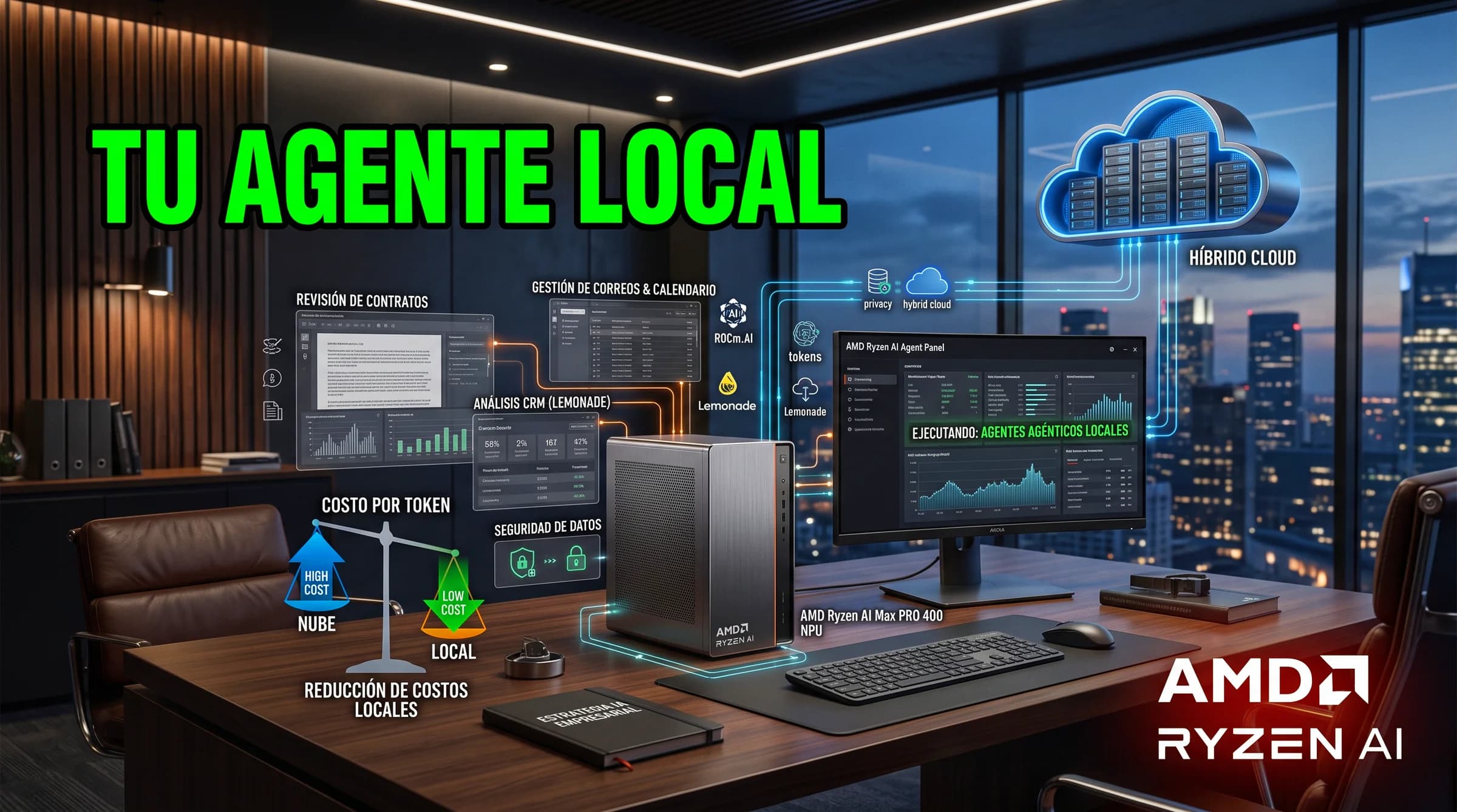 AMD lleva la IA agéntica a la PC: el nuevo “killer app” ya no es una app, es tu agente