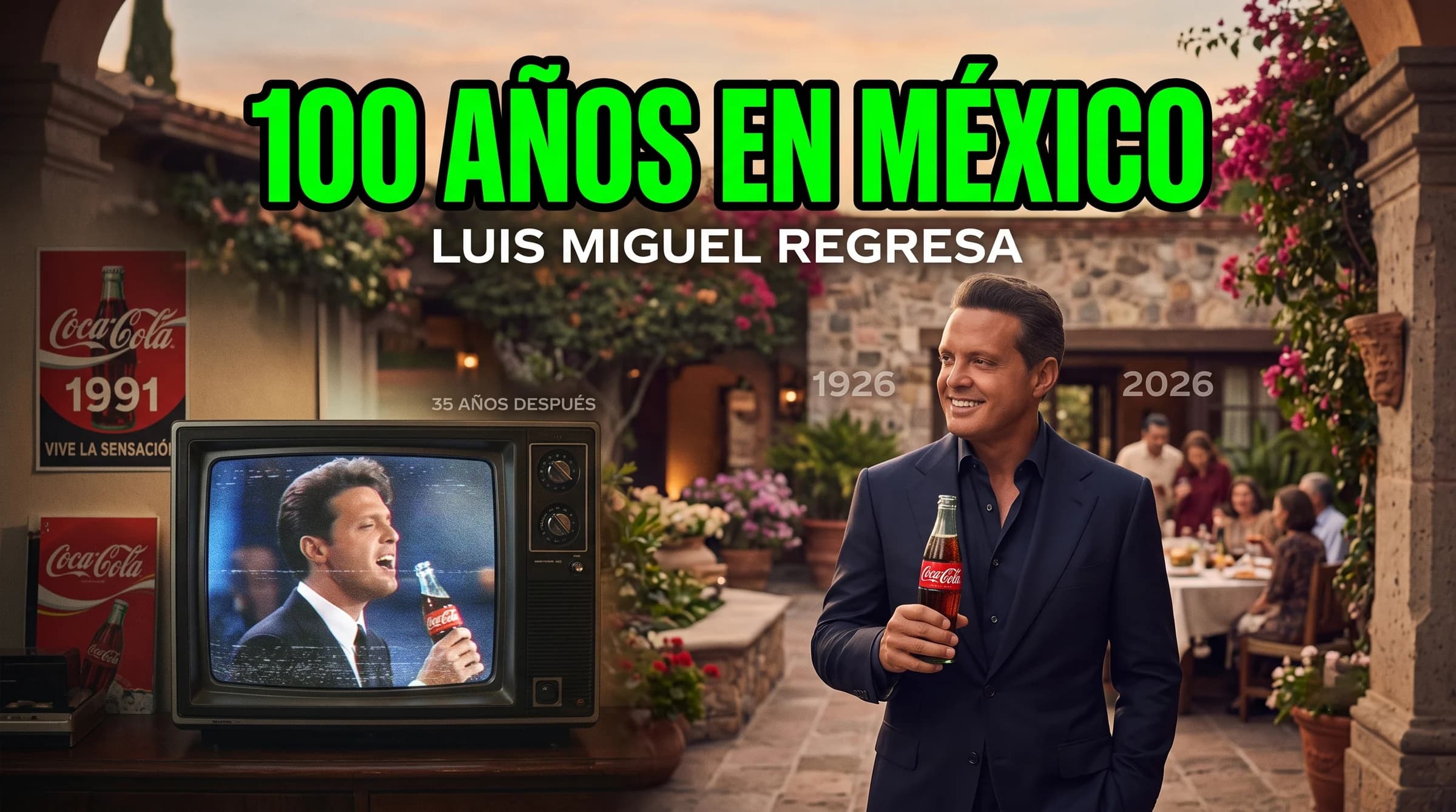 Coca-Cola cumple 100 años en México y trae de regreso a Luis Miguel 35 años después