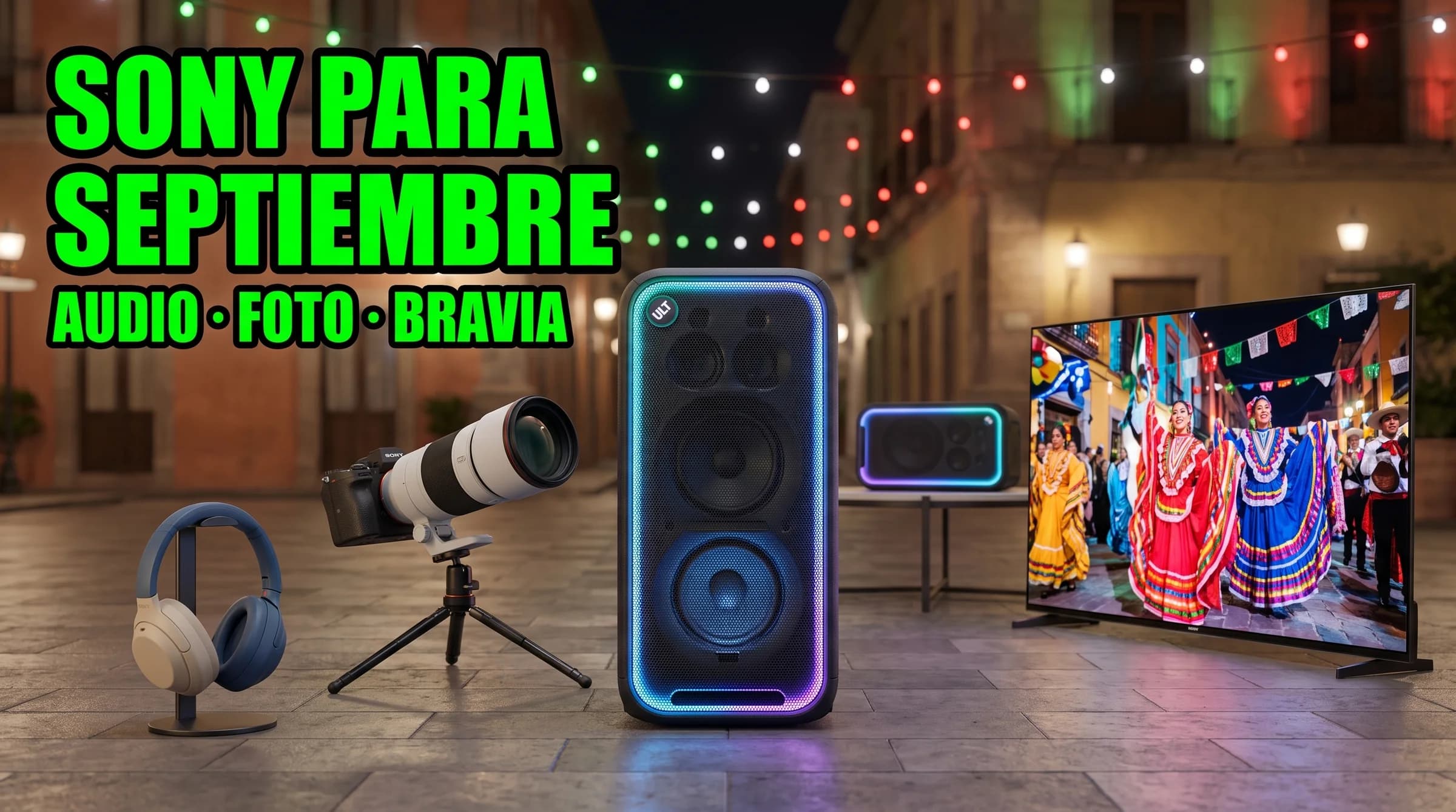 Sony celebra septiembre en México con nuevas bocinas ULT, audífonos, cámaras y BRAVIA