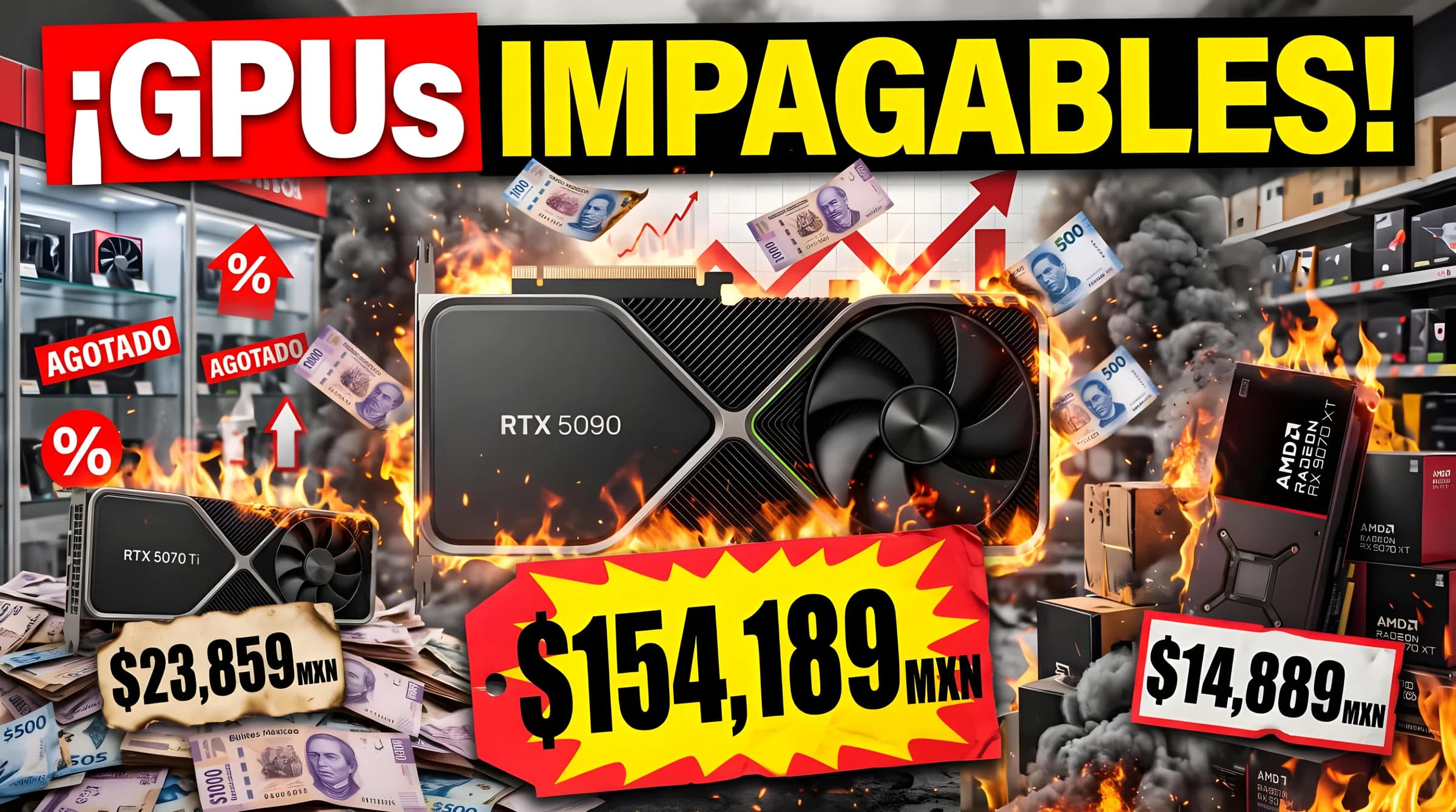 Es una P*ta locura: RTX 5090 supera los $96 mil pesos en México y las Radeon tampoco se salvan