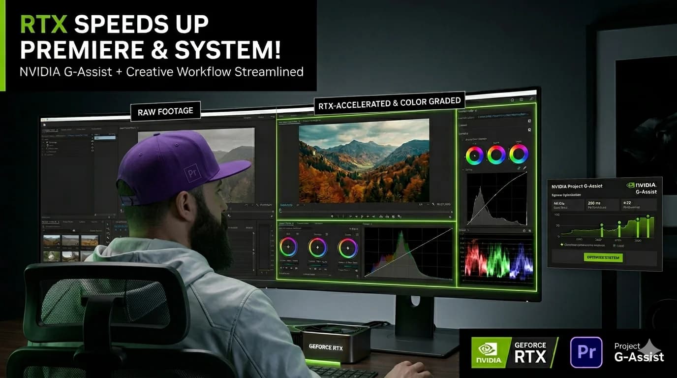 NVIDIA acelera Premiere Pro con RTX: nuevo Color Mode promete edición más precisa, rápida… y menos dependiente de plugins