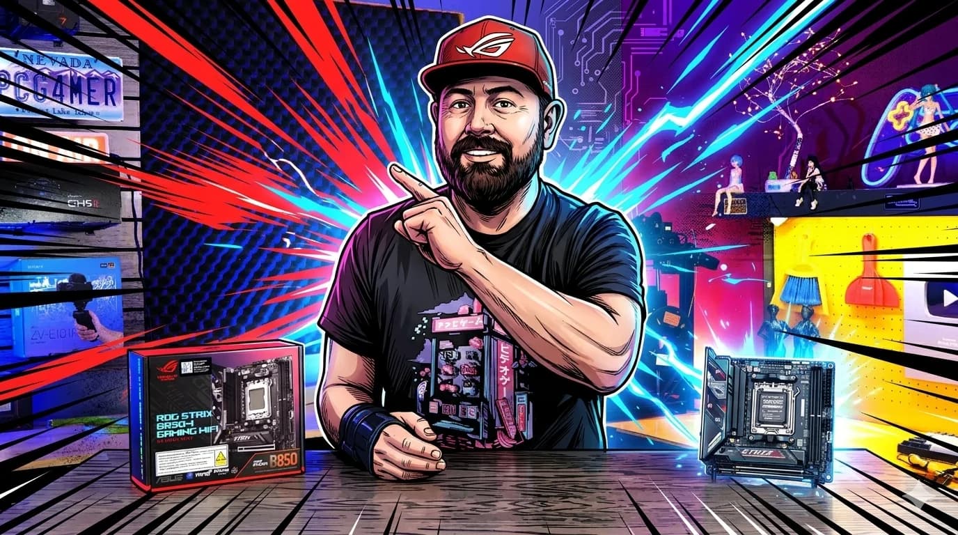 ROG STRIX B850 I Gaming WiFi: Mini ITX comic