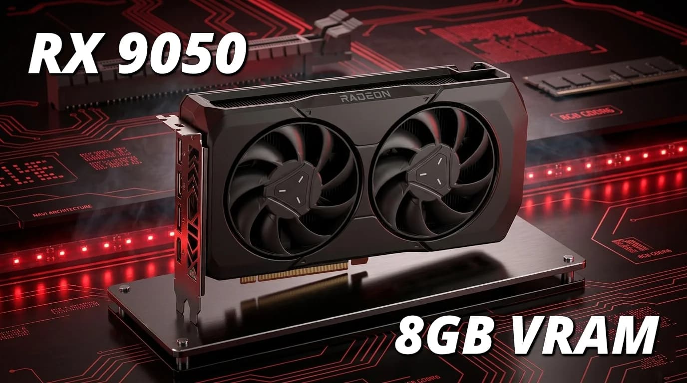 AMD RX 9050: 8GB de VRAM, núcleo completo pero frecuencias recortadas...