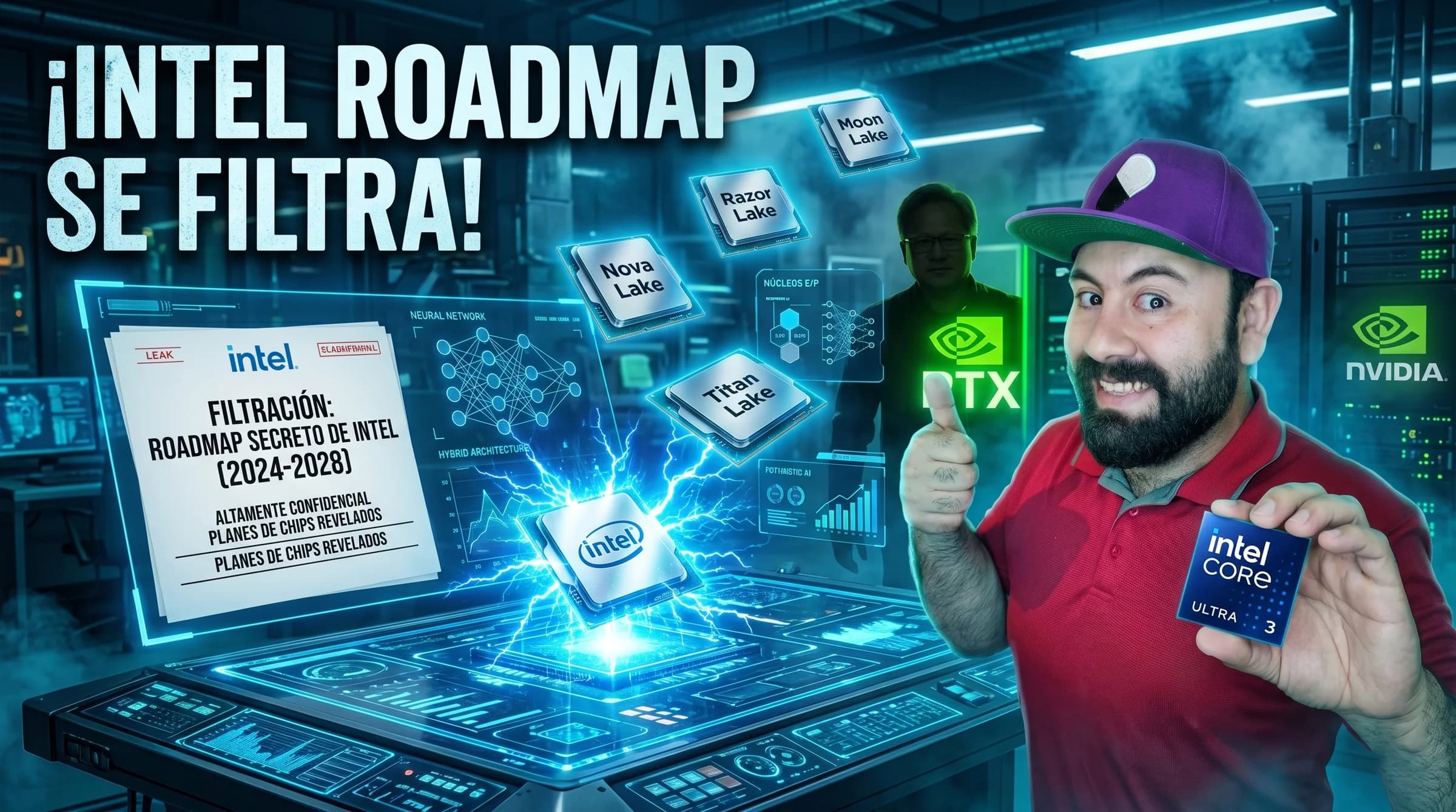 Intel filtra su supuesto roadmap hasta 2028: Nova Lake, Razor Lake, Titan Lake y hasta una posible alianza con NVIDIA aparecen en escena