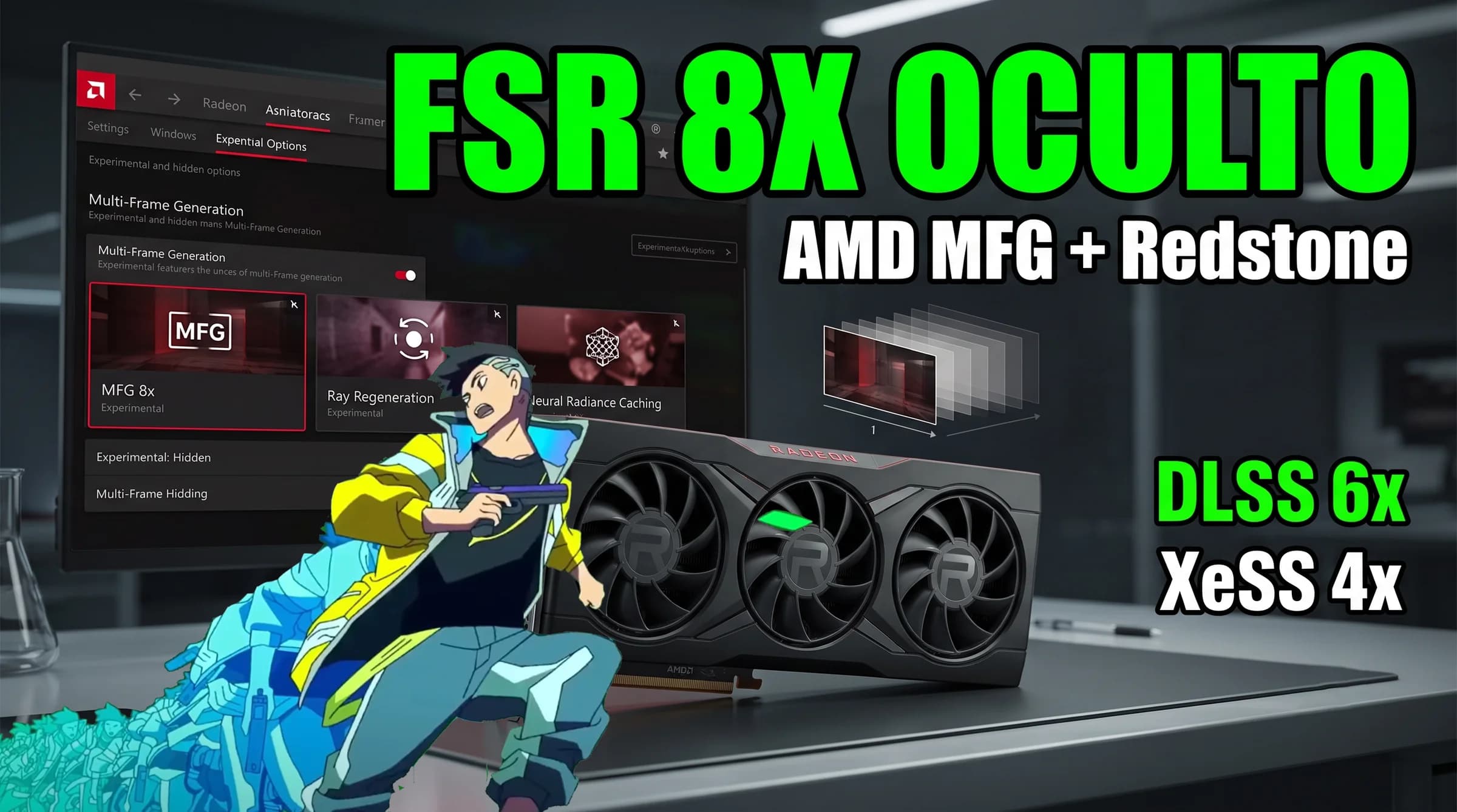 AMD prepara FSR Multi Frame Generation hasta 8x: más cuadros generados, pero todavía no más juego real