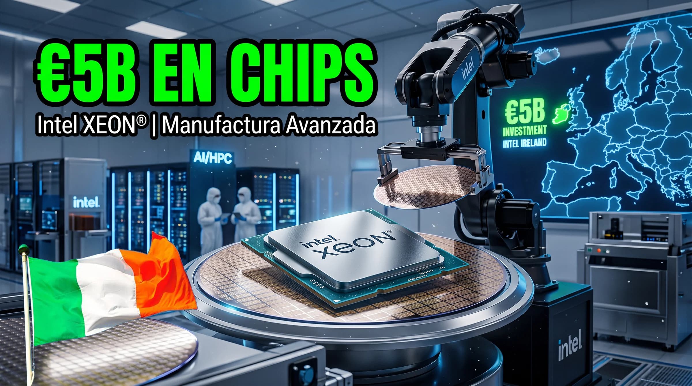 Intel invertirá 5,000 millones de euros en Irlanda: Xeon 6, Intel 3 y la pelea por fabricar chips avanzados en Europa