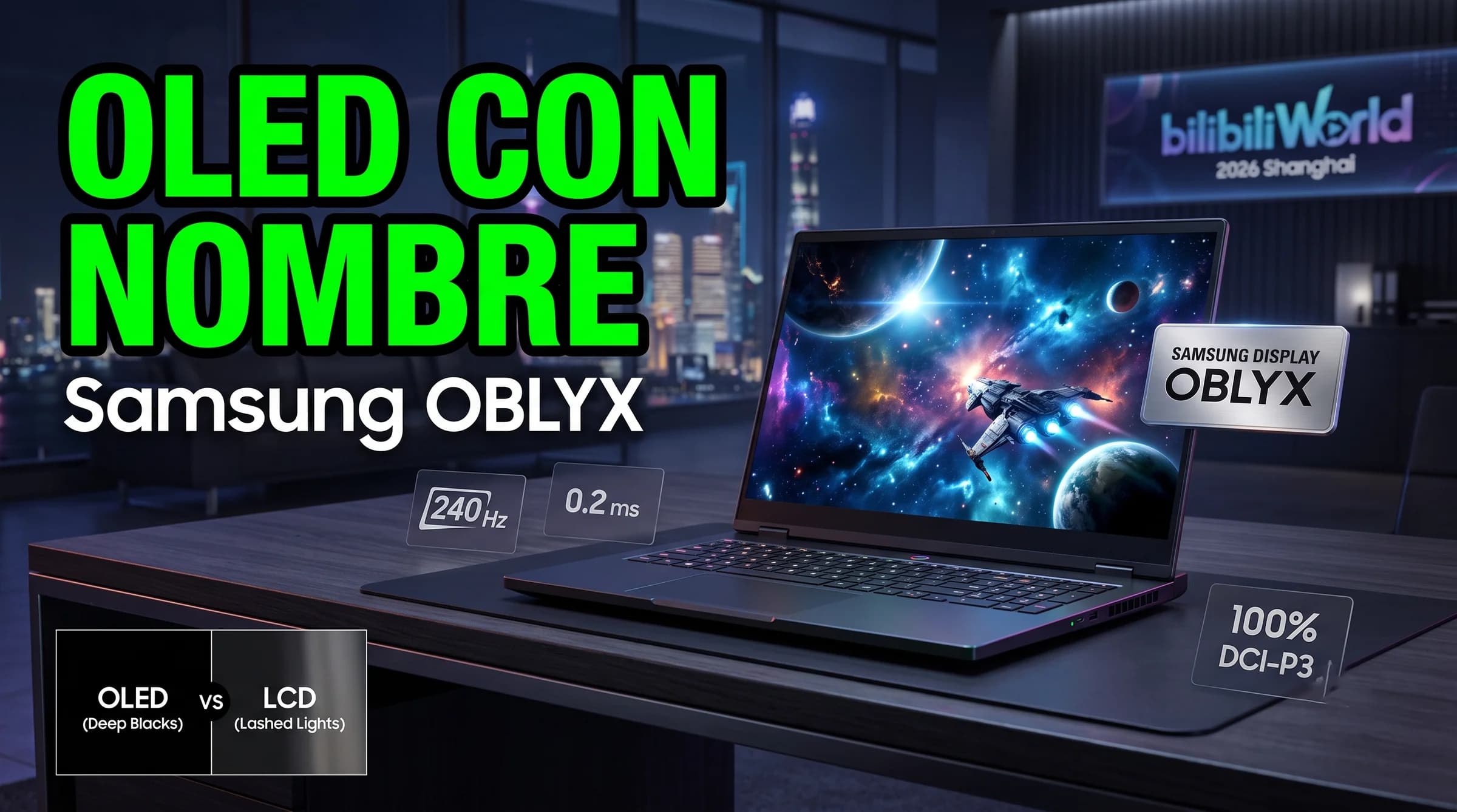 Samsung Display lanza OBLYX: OLED para laptops gaming, pero ahora con nombre propio para competir en la ficha técnica