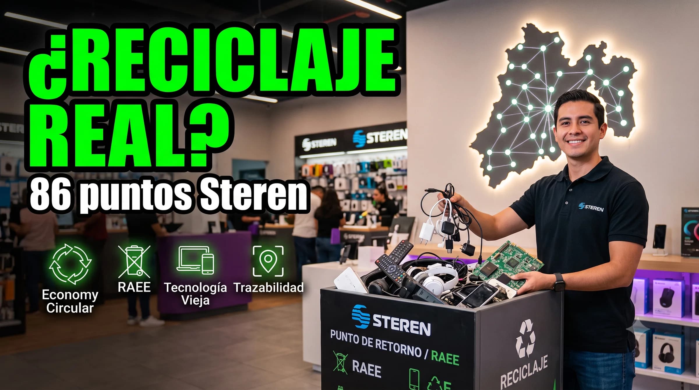 Steren y Estado de México abrirán 86 Puntos de Retorno: reciclar electrónicos es buena idea, pero falta trazabilidad