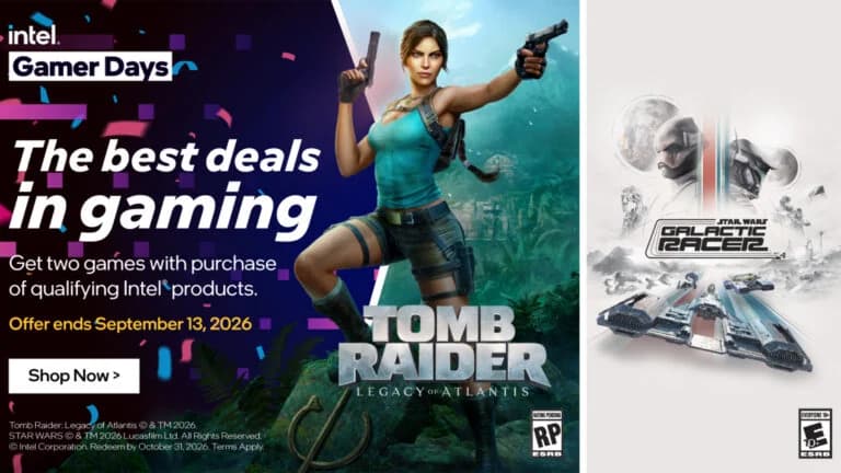 Intel Gamer Days 2026 incluye Tomb Raider y Star Wars con CPUs y Arc, ambos llegarán con XeSS 3