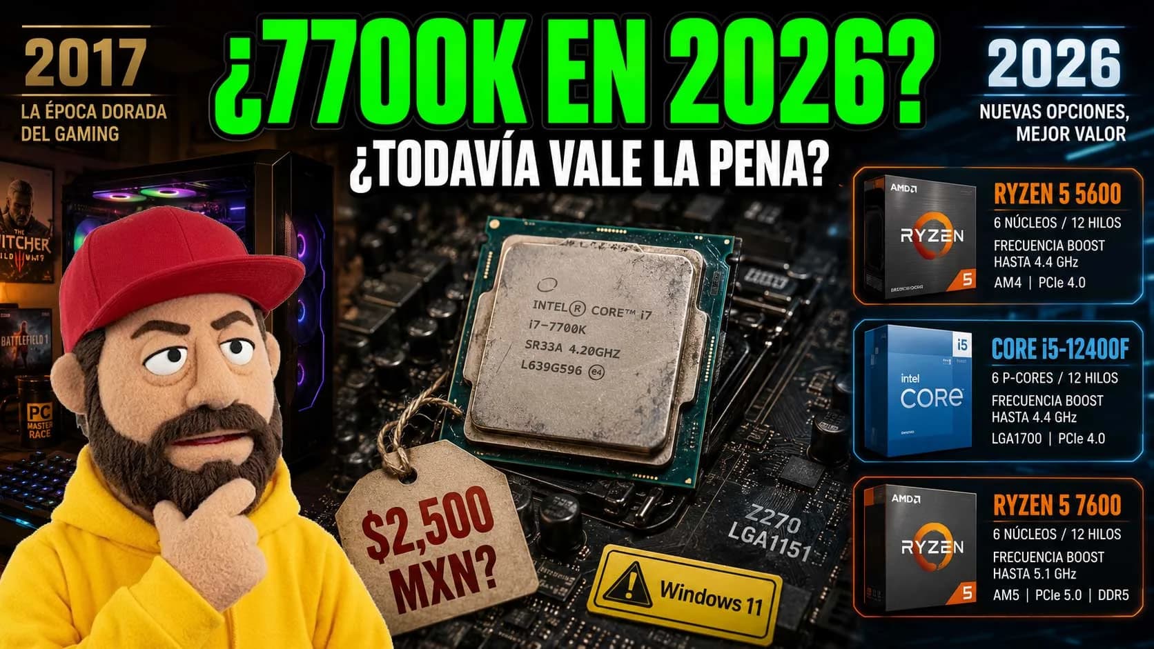 ¿Vale la pena el Core i7-7700K en 2026? Opciones, precios y qué conviene comprar