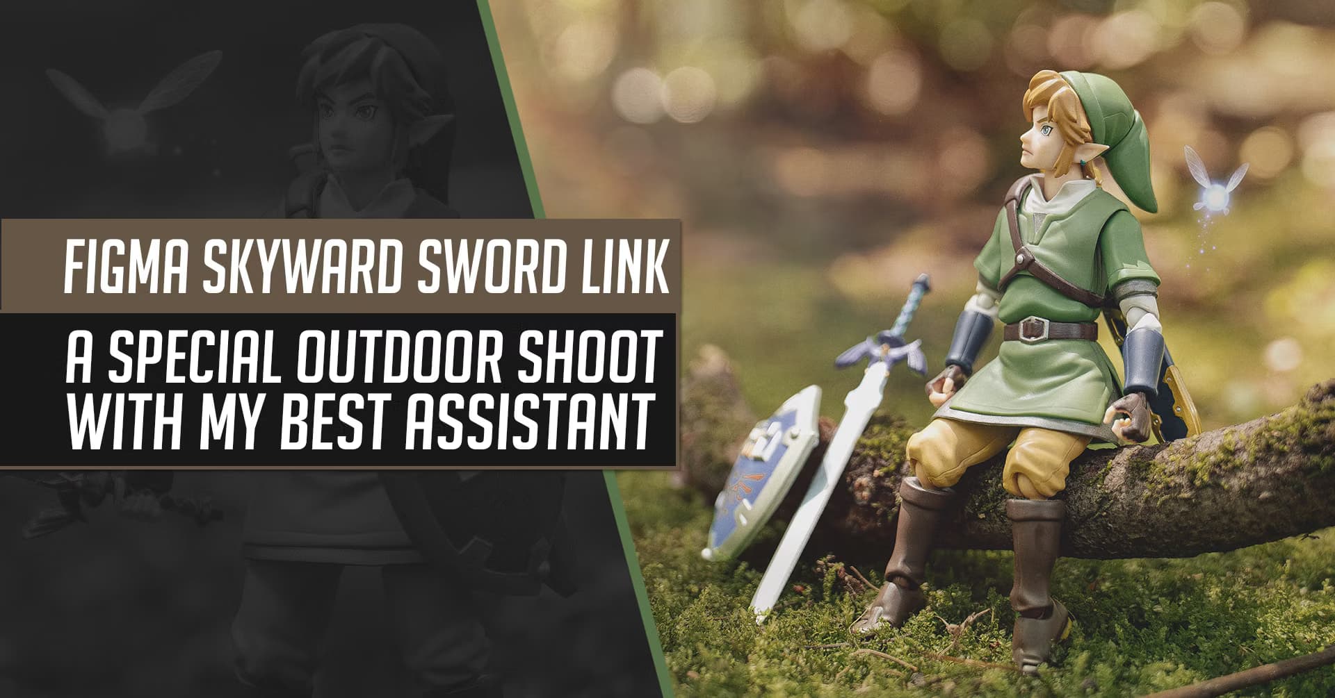 Fotografía de juguetes al aire libre con mi hijo Figma Skyward Sword Link