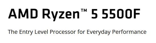 AMD ryzen 5500F 00