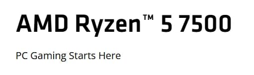 AMD Ryzen 7500